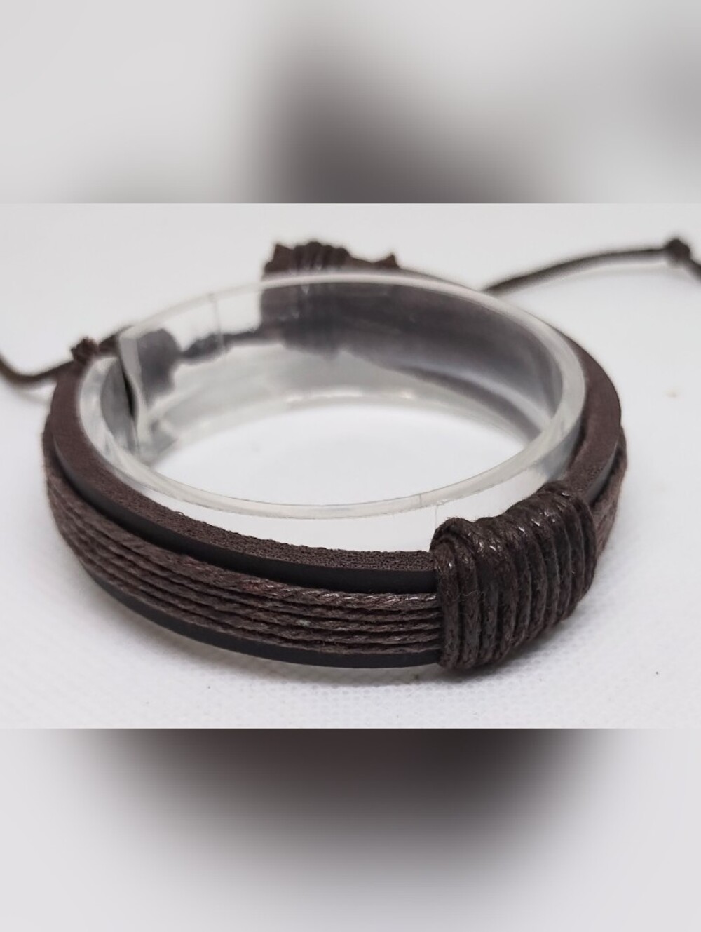 Men's Bracelet Leather Layered Braided Brown Jewelry New G15